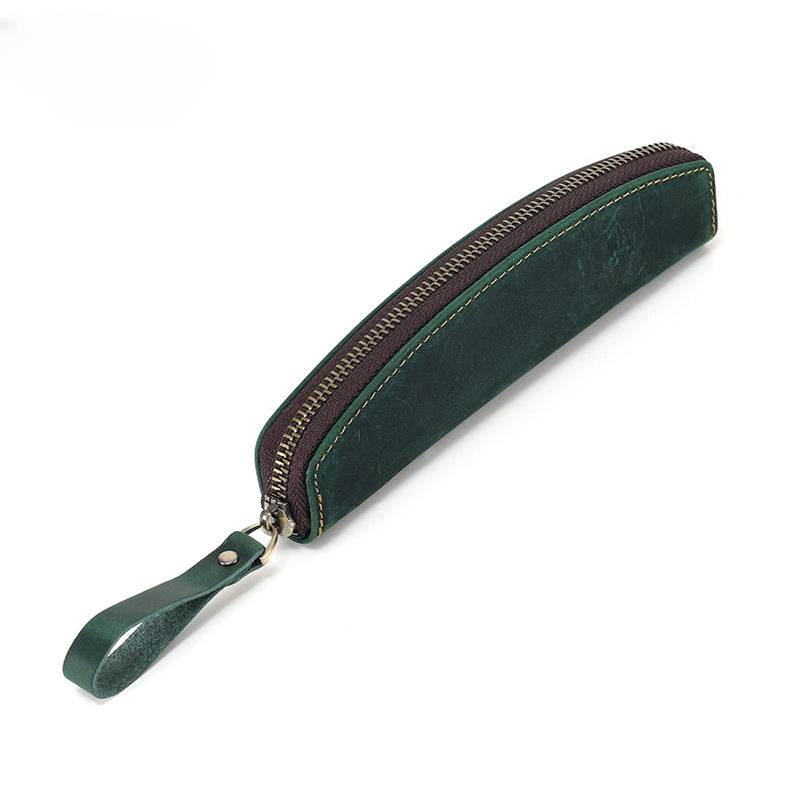 Wholesale Genuine Leather Simple Pen Storage Bag